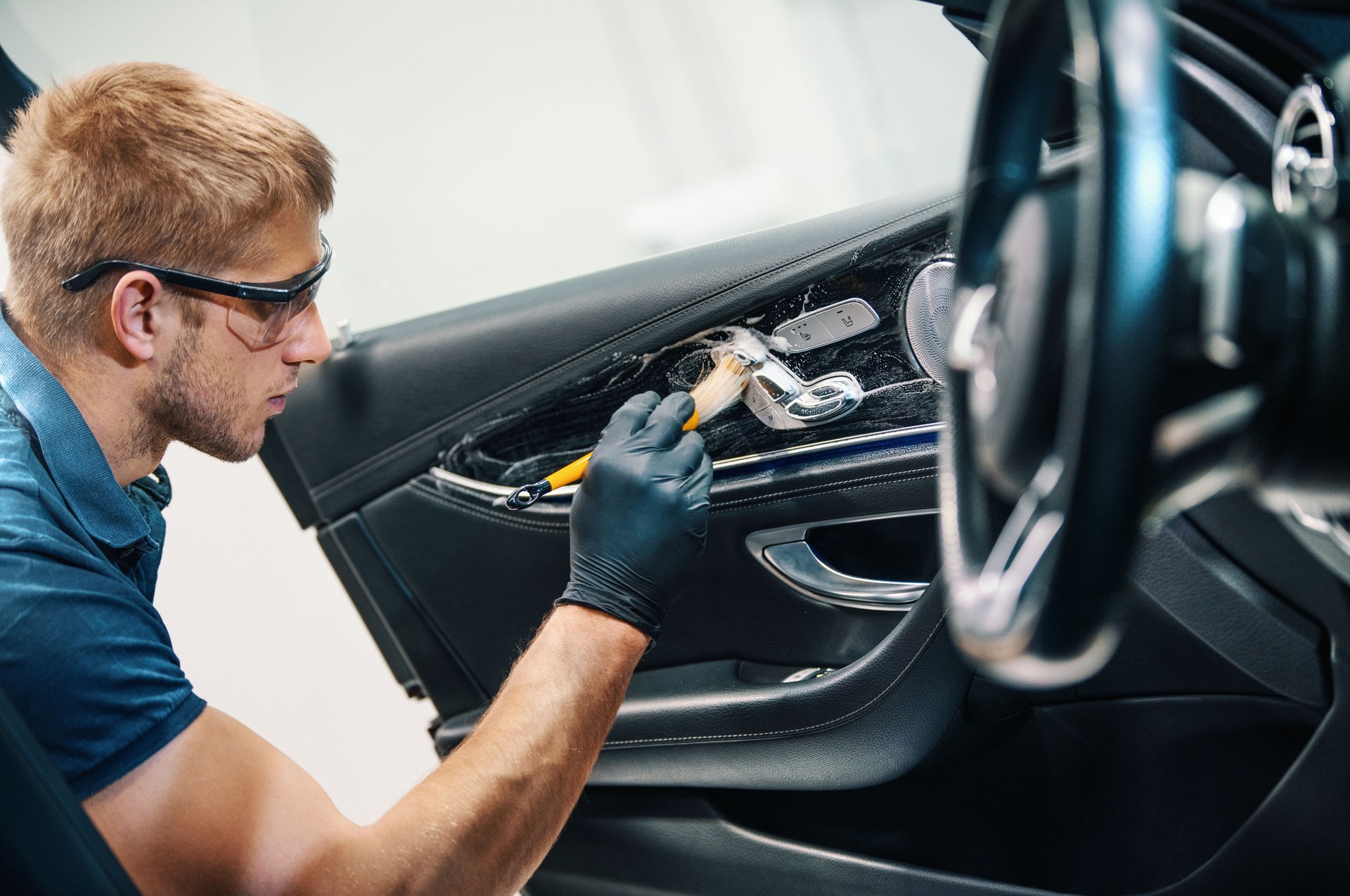 Detailed car cleaning.